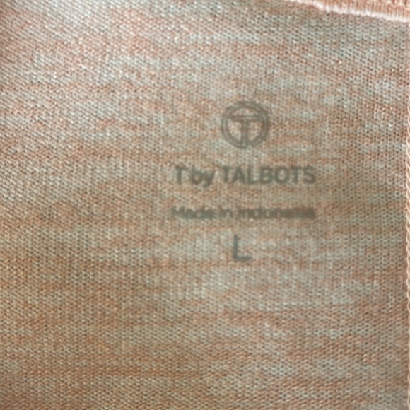 T by Talbots Women’s Light Coral Tee Size Large NWOT - Picture 9 of 9